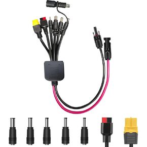 NECESPOW 6-in-1 Solar Connector Kit with Female and Male Connectors, Universal Solar Adapter Cable Compatable for Solar Panel & Solar Power Staion