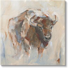 Stupell Industries Country Bison Abstract Brush Strokes Canvas Wall Art, Design by Ethan Harper