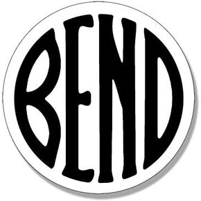 White Round Bend Sticker (Logo Seal City or Love Oregon OR Native Cabin Vinyl Decal for car Truck or Laptop (3 inch)