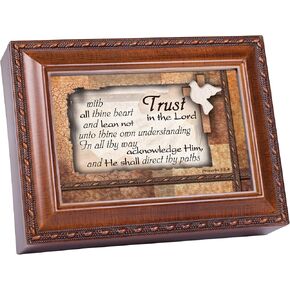 Cottage Garden Trust in The Lord Woodgrain Music Box/Jewelry Box Plays How Great Thou Art