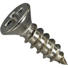 014973194352 Phillips Flat Sheet Metal Screws, 4 x 3/8, Piece-100