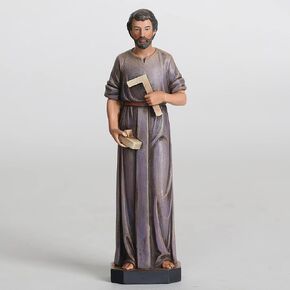 BC Catholic St. Joseph Statue The Worker, Catholic Saint Figure, Religious Gifts for Labour Days, Inspirational Indoor Home Decor, 6inches H,Hand Painted by Buildclassic