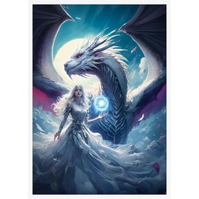 100 PCS MTG Card Sleeves with 100 PCS Perfect Fit Sleeves, Art Matte Card Sleeves with Inner Sleeves - Fit Standard Size Cards - Majestic Enchanter with Malzeno
