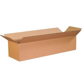 BOX USA 26x6x6 صناديق مموجة طويلة، طويلة، 26 طولًا × 6 عرضًا × 6 ارتفاعًا، عبوة من 100 قطعة | الشحن، التعبئة والتغليف، النقل، صندوق تخزين للمنزل أو العمل، صناديق بالجملة قوية