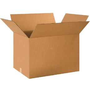 BOX USA 24x18x16 صناديق مموجة، كبيرة، 24 طولًا × 18 عرضًا × 16 ارتفاعًا، عبوة من 15 قطعة | الشحن، التعبئة والتغليف، النقل، صندوق تخزين للمنزل أو العمل، صناديق بالجملة قوية