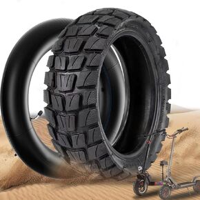 10x2.75-6.5 10 Inch Off-road Rubber Outer Tire with Inner Tube for Speedway 5 Dualtron 3 Hover-1 Alpha JOYOR S Hiboy Titan PRO Electric Scooter Explosion-Proof Shockproof Super-Grip