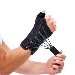 Quick-Strap Wrist & Thumb Spica Splint for De Quervain's Tenosynovitis, Long Stabilizer Brace for Tendonitis, Arthritis, Sprains & Wrist Thumb Forearm Fracture Support Cast (S/M, Right Hand)