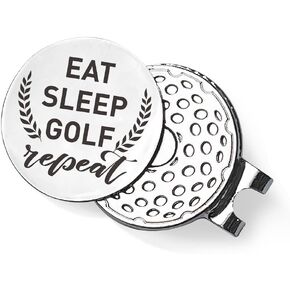 QVUXZ Retirement Golf Gifts for Men Women Golfers, Dad Grandpa Mom Husband Golfing Retired Gifts, Eat Sleep Golf Repeat, Golf Ball Marker