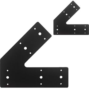 45 Degree Angle Steel Flat Plate,2pcs Heavy Duty Mending Plate 10x3" for Wood DIY Projects - Large Connector Brace,Post to Beam Connectors Repair Bracket,Joining Brackets