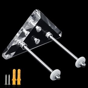 Alyoen Skateboard Hanger, Skateboard Wall Mount Wall Hanger Rack Storage Display Holder for Skateboards Deck Display and Storage Floating Effect 4PC Transparent