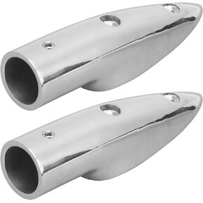 Aramox Boat Rail End for Marine Boat, 2Pcs 7/8in Handrail End 316 Stainless Steel Anti- Accessory