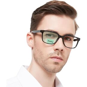 OCCI CHIARI Bifocals Reading Glasses for Men,Transition Square Eye Protection Readers