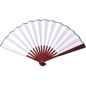 Folding Hand Fans Vintage Cloth Fan for Party, Wedding, Photographic Props ﻿ (Black)