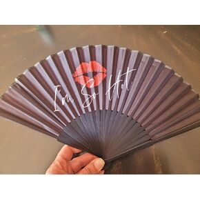 Silk Hand Fan - I'm So Hot (5 Pack of Fans)