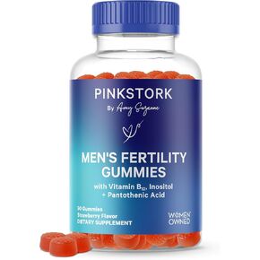 Blue Stork Fertility Supplement Gummies for Men - Male Prenatal Vitamins, Conception Support for Him - Reproductive Health, Hormonal Balance & Motility - 90 Count