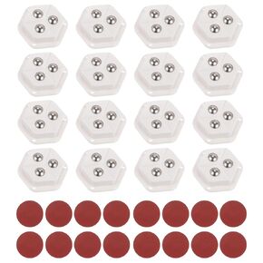 uxcell 16pcs Self Adhesive Mini Caster Wheels Universal Caster Wheel 360° Rotation Sticky Swivel Pulley for Kitchen Appliances Storage Boxes Coffee Makers, White