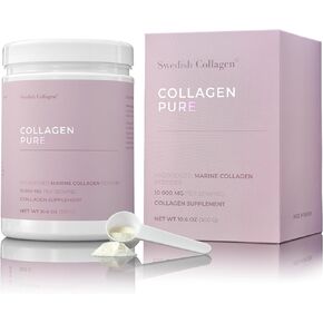 10000mg Collagen Pure 300g I 100% Hydrolyzed Collagen Powder (Type I & III) I Odorless & Unflavour I Easy Mix - 30 Day Supply