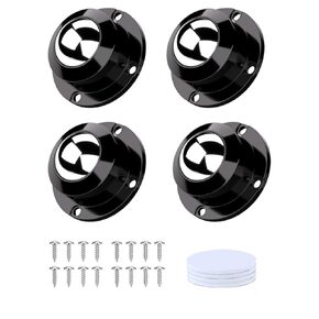 Small Caster Wheels for Furniture, 304 Stainless Steel Paste Universal Wheel Self Adhesive, 1 Inch 28LBS Appliance Rollers Appliance Sliders for Countertop Kitchen(8)