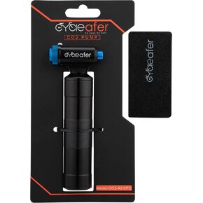 Cycleafer® CO2 Bike Pump - Compact&Portable Bicycle Tire Inflator for Quick and Easy Inflation - Presta and Schrader Valve Compatible - Includes Cartridge Holder & Sleeve - for Road and Mountain Bikes