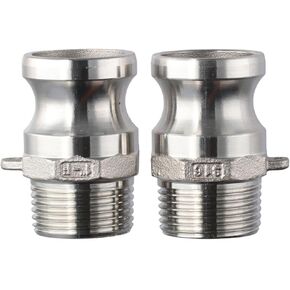 2 قطعة 1 "DN25 نوع F الفولاذ المقاوم للصدأ 304 موصل سريع Camlock ذكر الموضوع محول تركيب البيرة ، تركيبات Camlock نوع F Cam in Kuwait