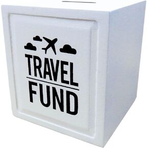 Travel Fund Piggy Bank - Wedding and Travel Gift Ideas - Money Box - House Warming and Retirement Gifts for Travelers