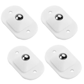 4 Pcs Self Adhesive Caster Wheels Mini Swivel Wheels Stainless Steel Paste 360 Degree Rotation Universal Wheel for Bins Bottom Storage Box Furniture Trash Can Kitchen Appliances (Black)
