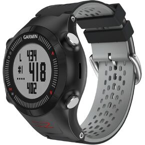 Silicone Watch Strap Compatible with Garmin Approach S2 /S4 Quick Release Watch Band Replacement Wristband Bracelet Two-in-One Color band, Black-Grey