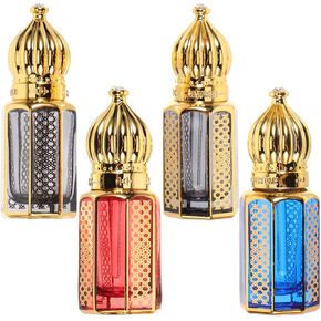 PRETYZOOM 6ml Egyptian Perfume Bottles 3pcs Crystal Refillable Perfume Dispenser Empty Bottle Vintage Essential Oil Bottle for Perfume Fragrance
