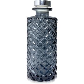 Diffuser Glass Bottle with Cork, Reed Diffuser, Oil Fragrance, Small Flower Decoration Glass Bottle Vase (Gray)