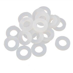 uxcell 20pcs 19mm x 10mm x 3mm Silicone O Ring Seal Gaskets White for Pipe Tube Hose
