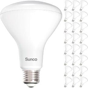 Sunco 24 Pack BR30 LED Bulbs, Indoor Flood Lights CRI93 11W Equivalent 65W 3000K Warm White 850 Lumens, E26 Base, 25000 Lifetime Hours Interior Home Dimmable Recessed Can Light Bulbs - UL