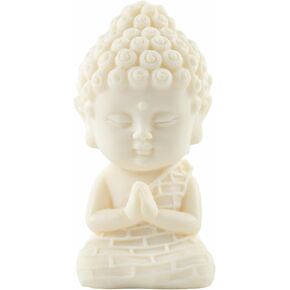 Mini Praying Baby Buddha Statue, 3.15 Inch Cute Meditating Decorative Figurine for Desk, Shelf, Car Dash