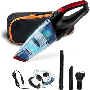 Pure Flower Home Wireless Car Vacuum Cleaner, 8000PA Cordless Vacuum Cleaner USB Quick Charge Hand Vacuum Cordless Rechargeable with 2 Filters Powerful Suction Vacuum Cleaners for Home Pet Hair