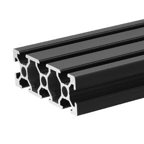uxcell 2 Pcs T Slot 2060 Aluminum Extrusion Profile European Standard 400mm x 60mm Anodized Black Linear Rail Extrusion Frame for 3D Printer, CNC, DIY