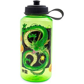 Dragon Ball Z Shenron Plastic Water Bottle With Spill-Resistant Sports Cap Lid | Holds 32 Ounces