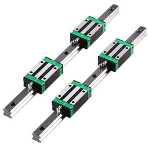 Linear Guide Rail 2 X HGR 20-600mm Linear Slide Rail + 4 X Bearing Blocks Linear Guideway Rail for DIY CNC Routers Lathes Mills