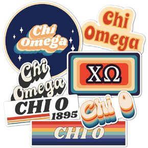 Desert Cactus Chi Omega Stickers 70's Themed Sheet Decal Laptop Water Bottle Car (70's Sheet)