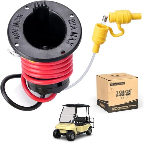 10L0L 48 Volt Golf Cart Charger Receptacle and Fuse Assembly | Electric Golf Cart Parts for Club Car 101802101 in Saudi Arabia