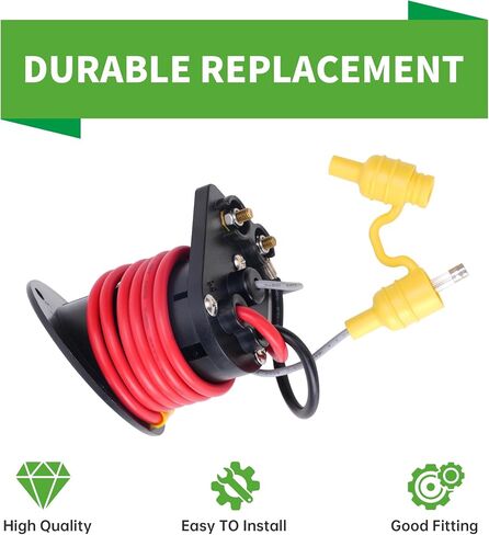 10L0L 48 Volt Golf Cart Charger Receptacle and Fuse Assembly | Electric Golf Cart Parts for Club Car 101802101 in Saudi Arabia