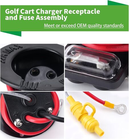 10L0L 48 Volt Golf Cart Charger Receptacle and Fuse Assembly | Electric Golf Cart Parts for Club Car 101802101 in Saudi Arabia