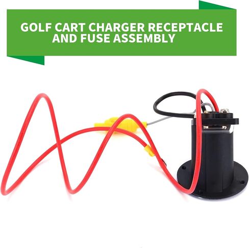 10L0L 48 Volt Golf Cart Charger Receptacle and Fuse Assembly | Electric Golf Cart Parts for Club Car 101802101 in Saudi Arabia