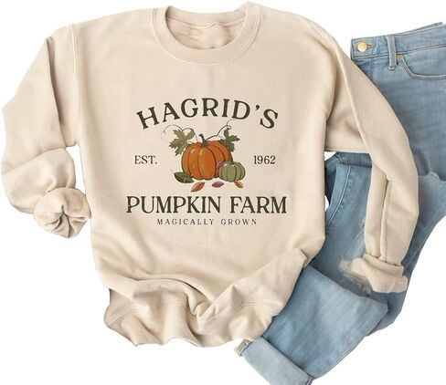 Yimoya Vintage Halloween Sweatshirt for Women Dancing Skeleton Sweatshirt Cute Pumpkin Sweater Blouse Tops in Saudi Arabia