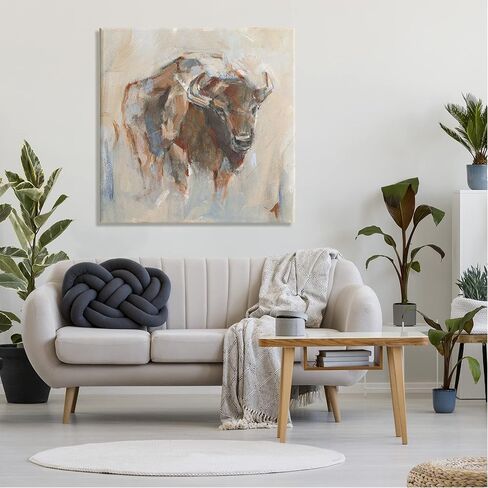 Stupell Industries Country Bison Abstract Brush Strokes Canvas Wall Art, Design by Ethan Harper in Saudi Arabia