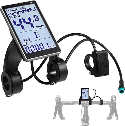 شاشة عرض LCD للدراجة الكهربائية، لوحة تحكم عداد عرض الدراجة الإلكترونية المقاومة للماء، شاشة لوحة LCD E Scooter M5 لمقابض الدراجة الكهربائية 0.87-1.25 بوصة in Saudi Arabia