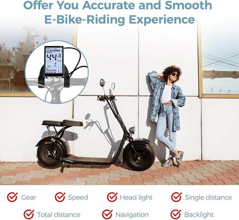 شاشة عرض LCD للدراجة الكهربائية، لوحة تحكم عداد عرض الدراجة الإلكترونية المقاومة للماء، شاشة لوحة LCD E Scooter M5 لمقابض الدراجة الكهربائية 0.87-1.25 بوصة in Saudi Arabia