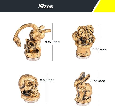 9Pcs Hinge Head Home Decoration Animal Door Hinge Heads Decorative Mini Vintage Animal Door Hinge Heads Decorative Topper Animal Door Hinge Pin Topper Home Decoration Magnet for Animal Lovers in Kuwait