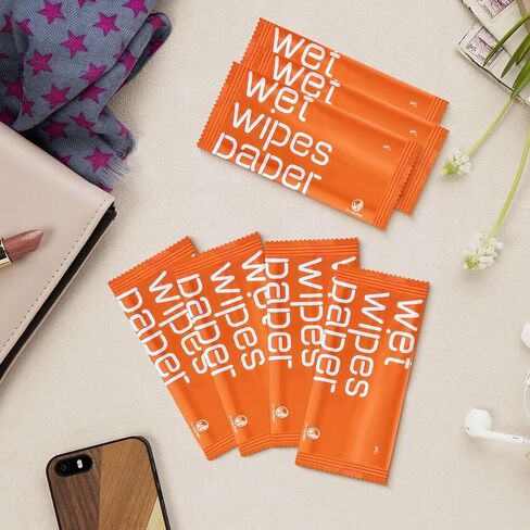 مناديل مبللة مغلفة بشكل فردي، 100 قطعة من مناديل التنظيف الفردية، لن تتمزق، احملها معك، الشواء الأساسي للتخييم أثناء السفر، هدية للأشخاص المشردين in Kuwait