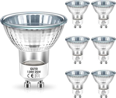 DORESshop GU10 Bulb, Halogen Light Bulbs, Wax Warmer Bulbs, Replacement Bulb for Candle Warmer, Track Light Bulbs, Recessed Light Bulbs, 25W Candle Warmer Light Bulbs, 6 Pack in Saudi Arabia
