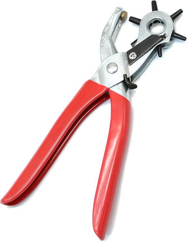 Leather hole punch,9" Belt hole puncher for leather heavy duty, 6 size Revolving Leather Belt Hand Hole Puncher (6 size Revolving Leather Hole Puncher) in Saudi Arabia