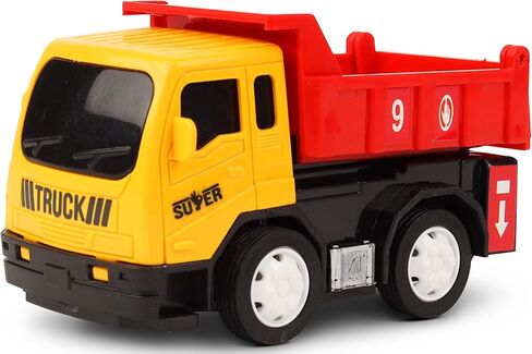 سلسلة الشاحنات الصغيرة التي تعمل بالاحتكاك من TOYZONE | خالية من مادة BPA | لعبة تعمل بالاحتكاك | شاحنة خدمة المدينة غير القابلة للكسر | التراجع | ألعاب الزحف Push & Go (رافعة سحب مركبات البناء) in Kuwait